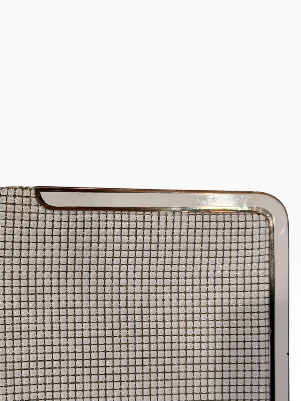 Vintage Glomesh White Tiles Silver Mesh Convertible Clutch / Shoulder Bag - Picture 5 of 13